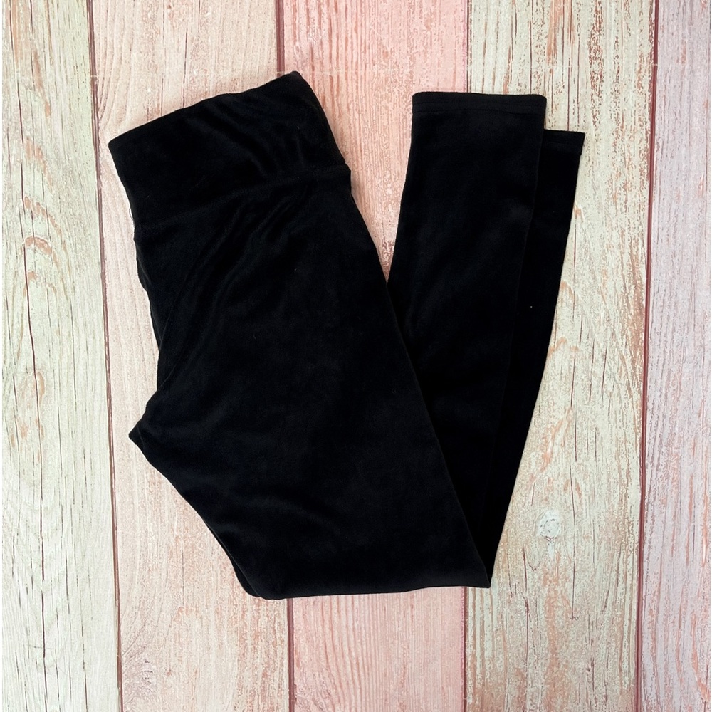 Women’s Black Velvet Velour Pajama Pants Size Medium
